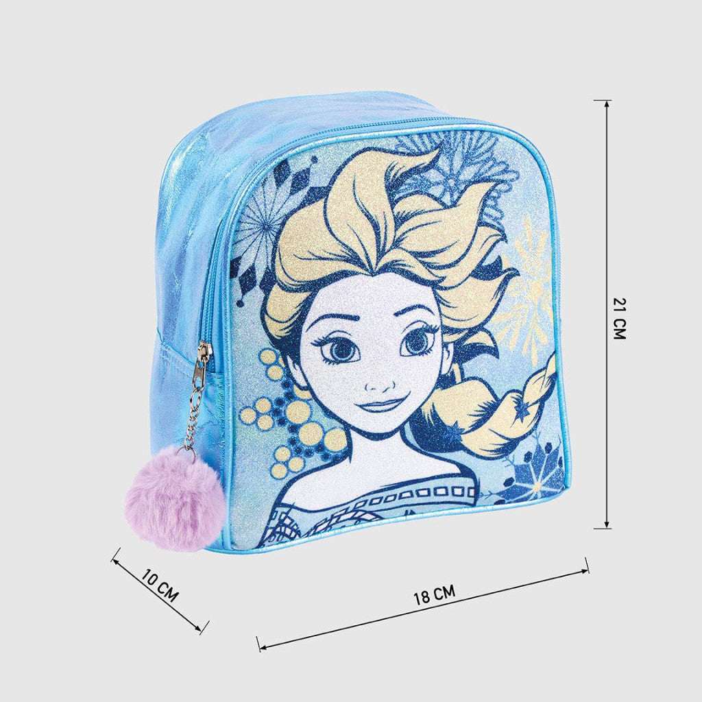 Disney Frozen mirdzošā hologrāfiskā mugursoma, soma 21 cm