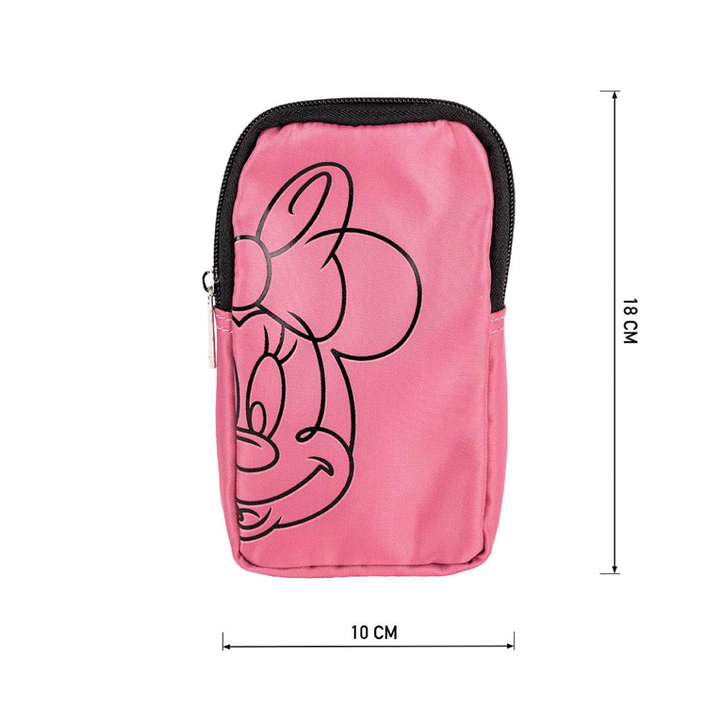 Disney Minnie rozā telefona turētāja somiņa, plecu soma 18 cm