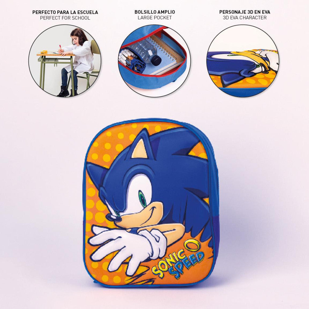 Sonic the Hedgehog Speed 3D mugursoma, soma 31 cm