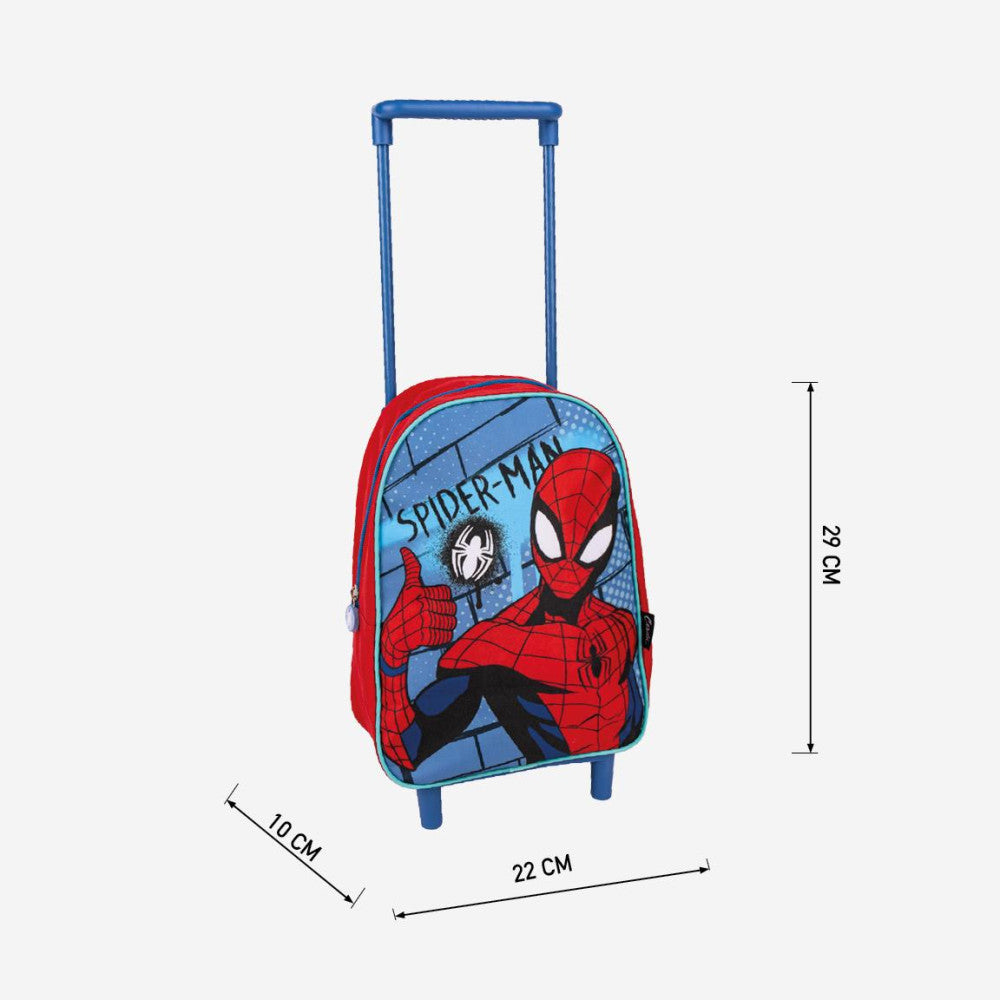 Zirnekļcilvēka riteņsoma bērnudārzam, soma 29 cm