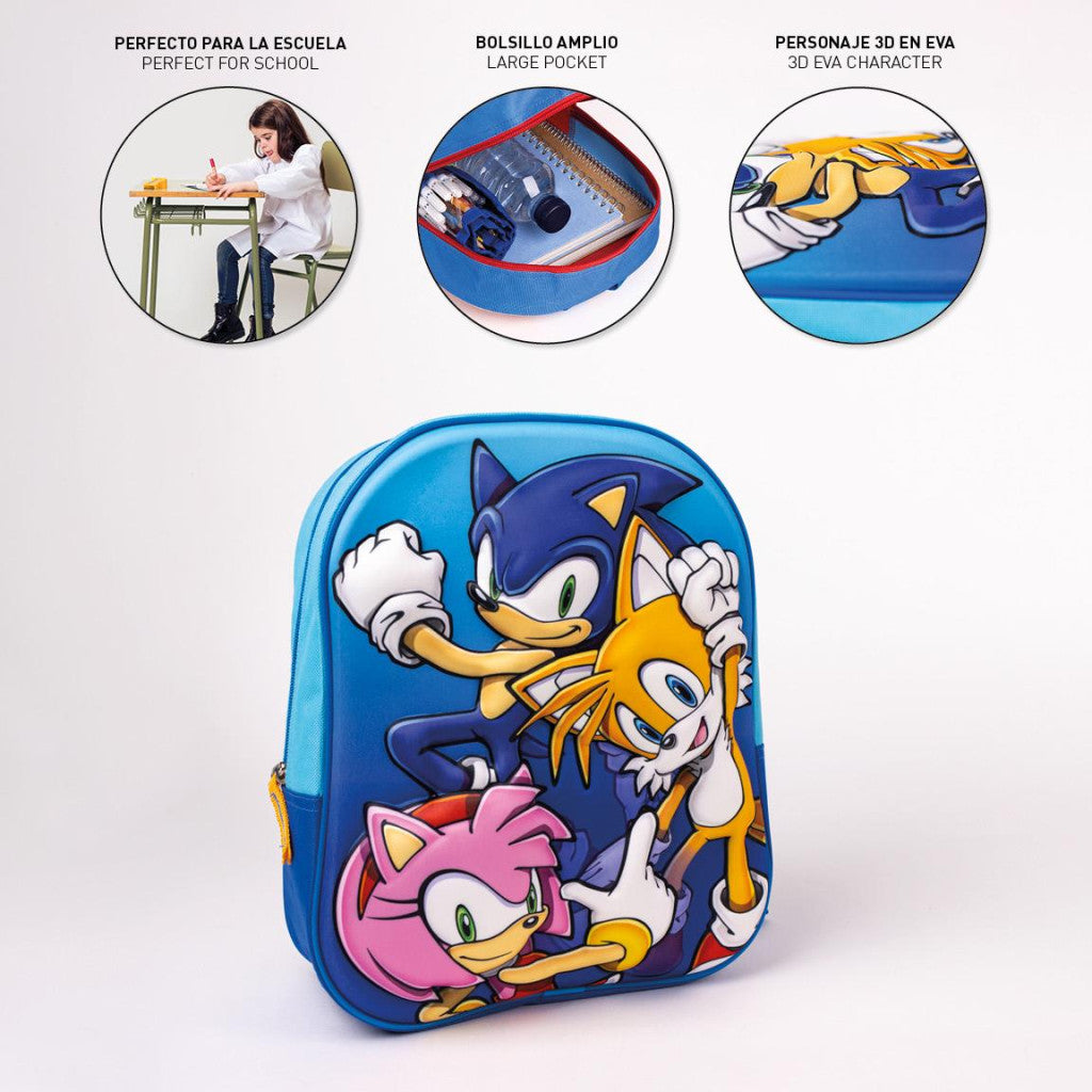 Sonic the Hedgehog Team 3D mugursoma, soma 31 cm