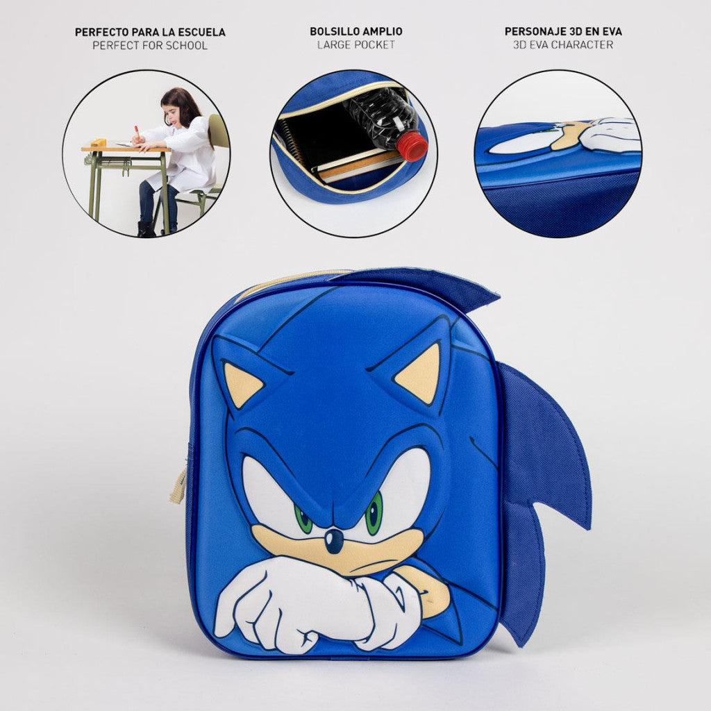 Sonic the Hedgehog 3D mugursoma, soma 31 cm