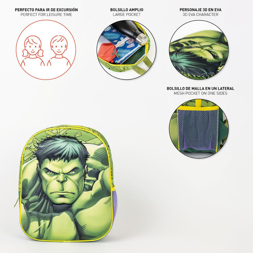 Atriebēji Hulk 3D mugursoma, soma 31 cm