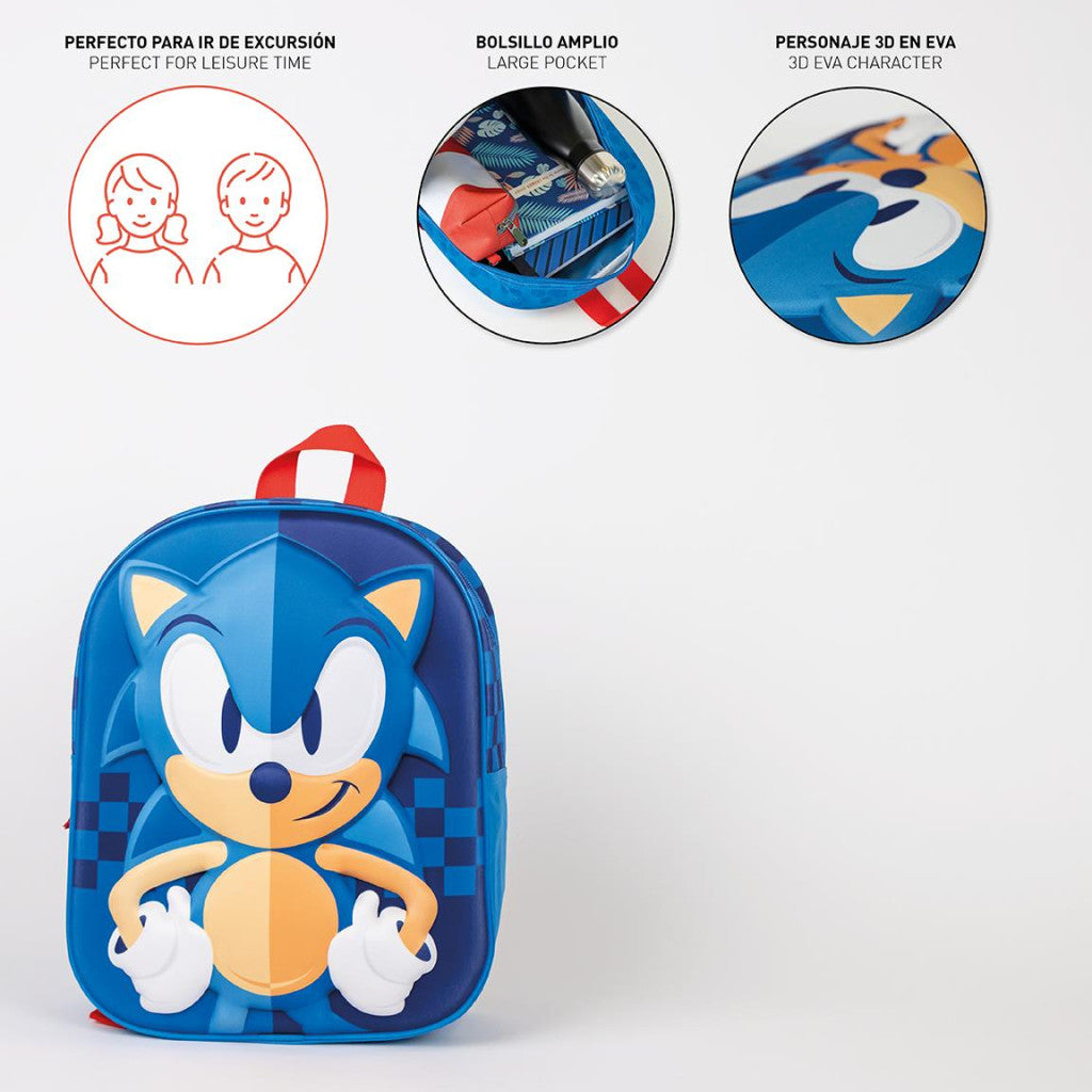 Sonic the Hedgehog 3D mugursoma, soma 31 cm