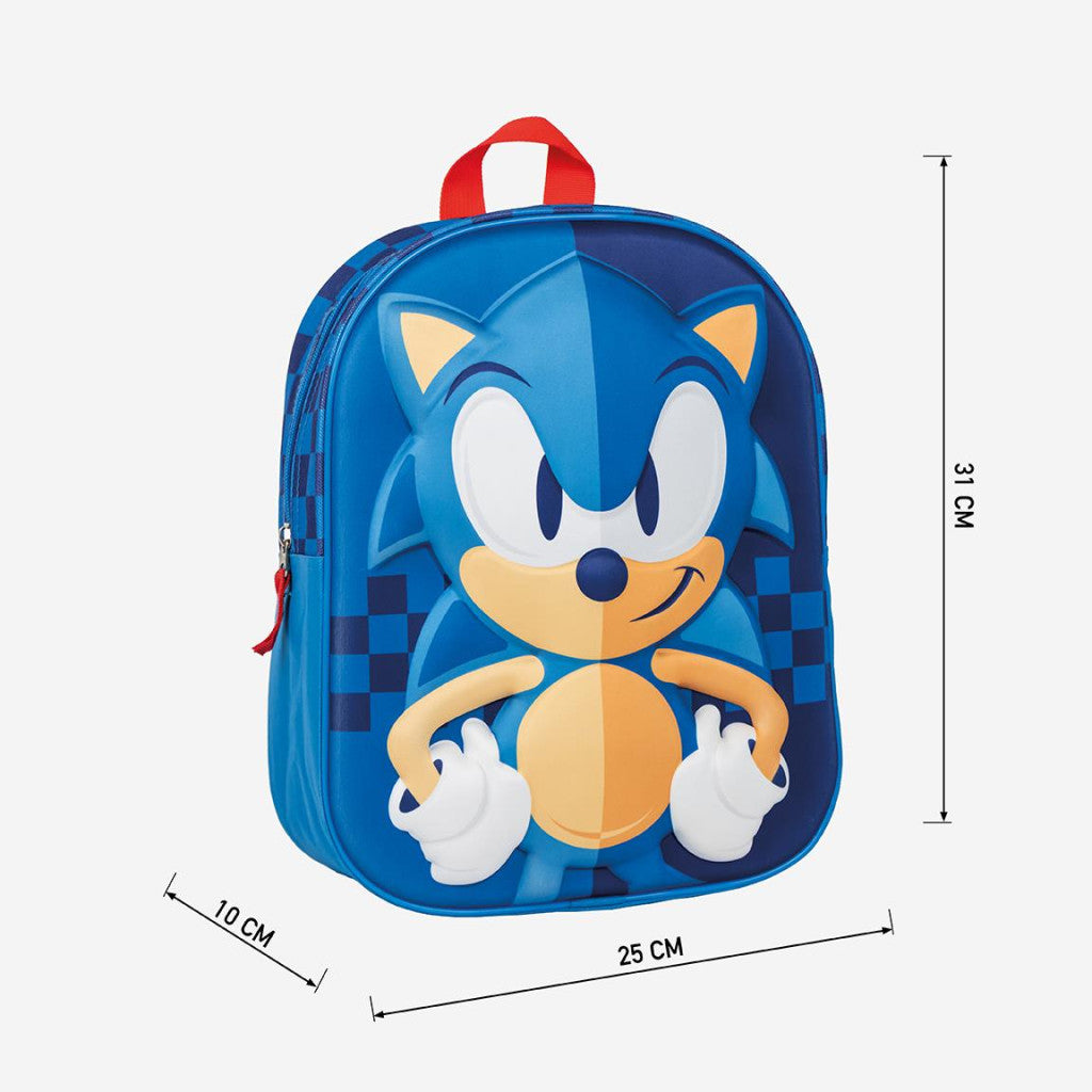 Sonic the Hedgehog 3D mugursoma, soma 31 cm