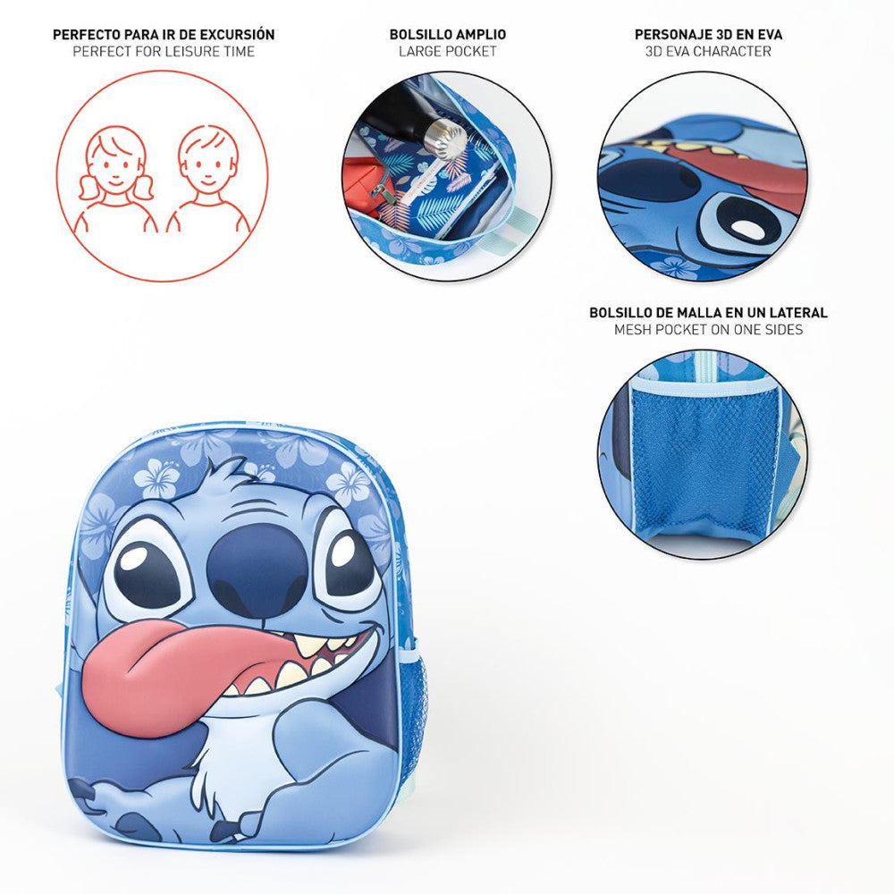 Disney Lilo un Stitch 3D mugursoma, soma 31 cm