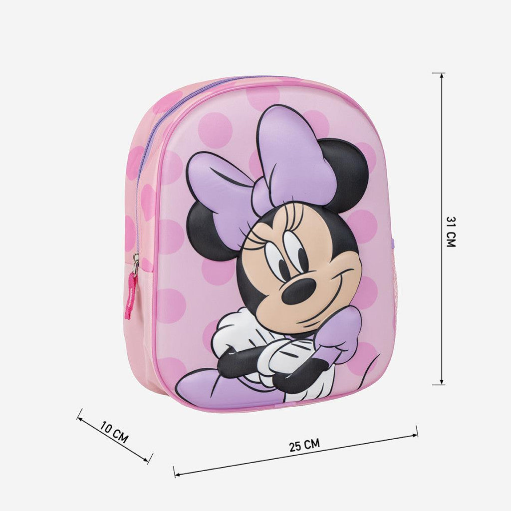 Disney Minnie violeta 3D mugursoma, 31 cm soma