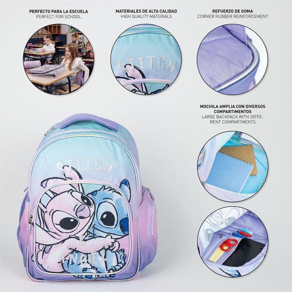 Disney Lilo un Stitch eņģeļu skolas soma, soma 42 cm