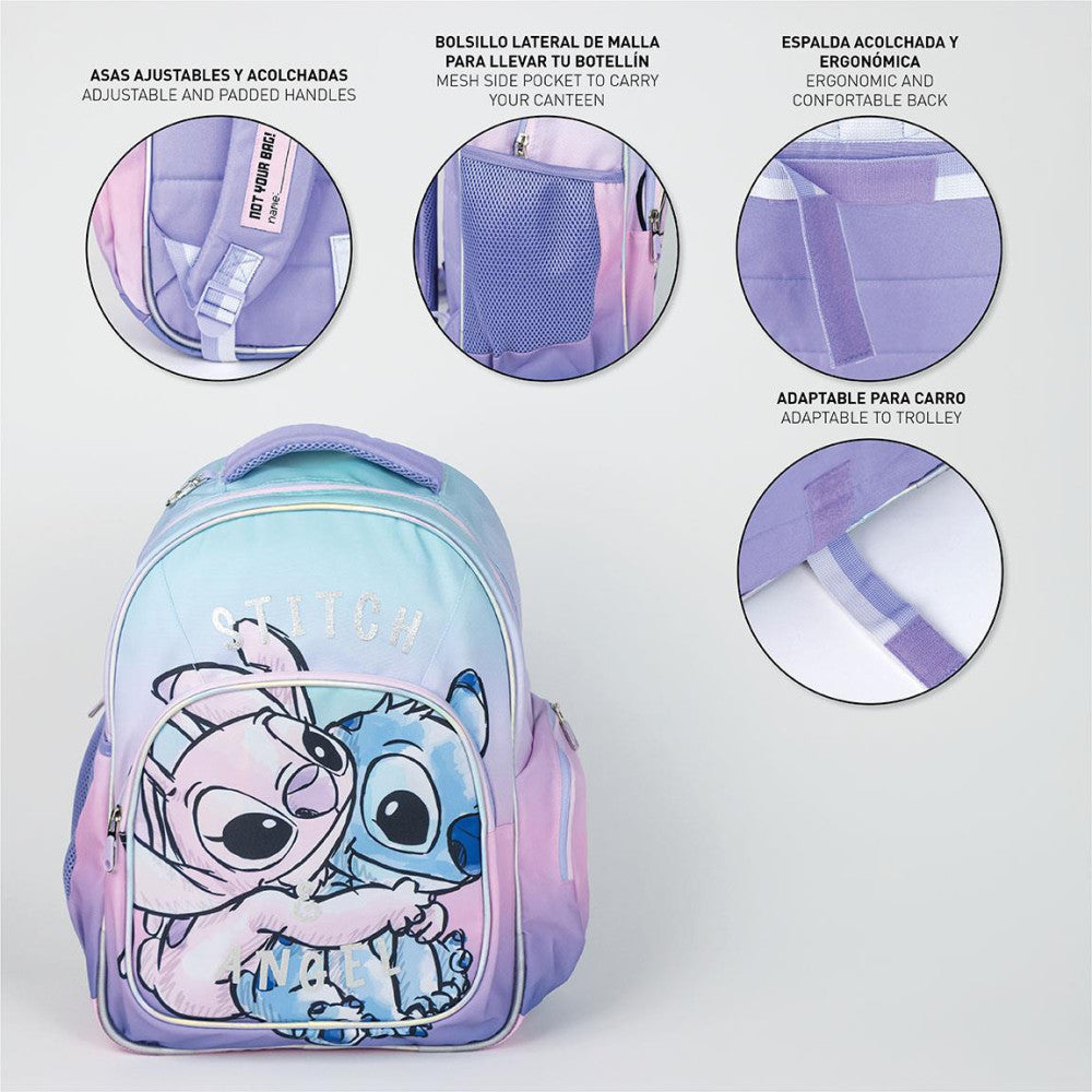 Disney Lilo un Stitch eņģeļu skolas soma, soma 42 cm