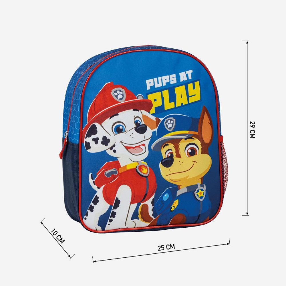 Ķepu patruļas kucēni rotaļājoties mugursoma, soma 29 cm