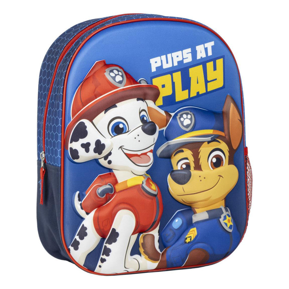 Ķepu patruļas kucēni rotaļājoties 3D mugursoma, soma 31 cm