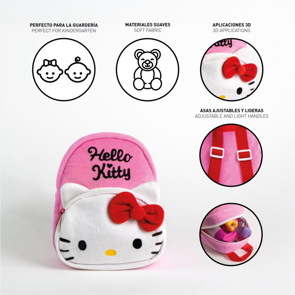Hello Kitty Charm plīša mugursoma, soma 22 cm