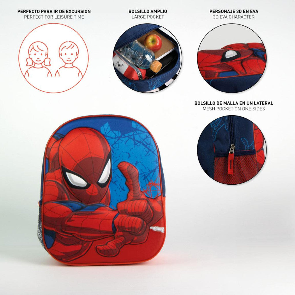 Zirnekļcilvēka Web Force 3D mugursoma, soma 31 cm