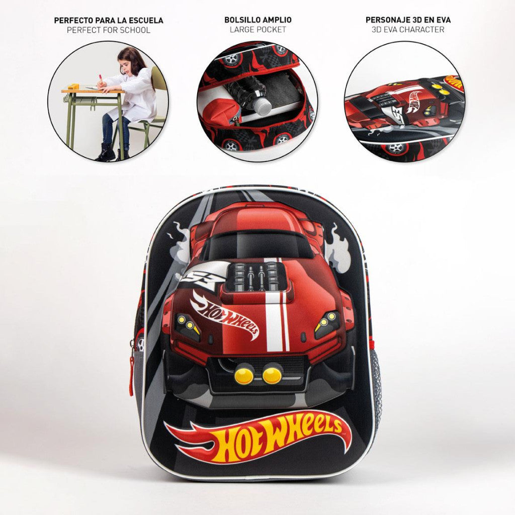 Hot Wheels Turbo 3D mugursoma, soma 31 cm