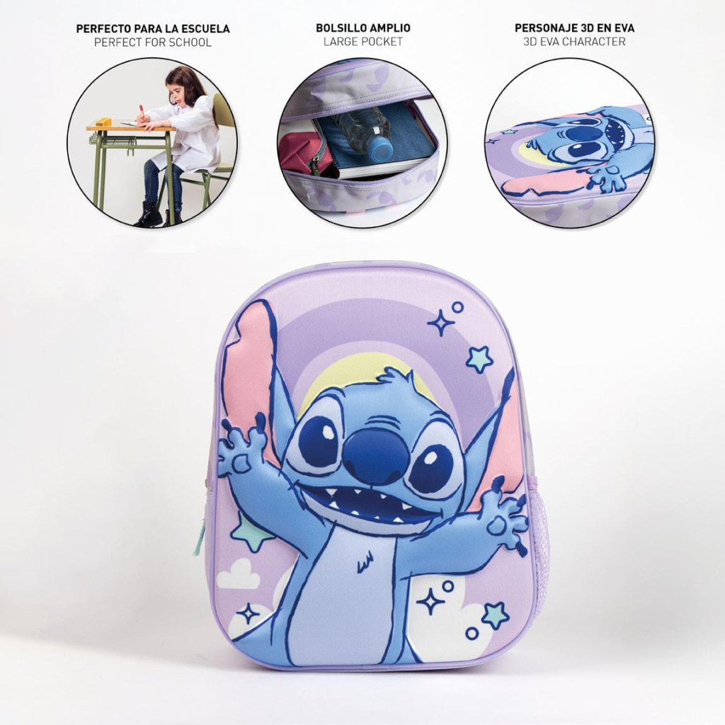 Disney Lilo un Stitch Cosmic 3D mugursoma, soma 31 cm