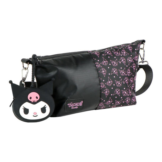 Hello Kitty melna Kuromi soma, plecu soma ar maku 27 cm