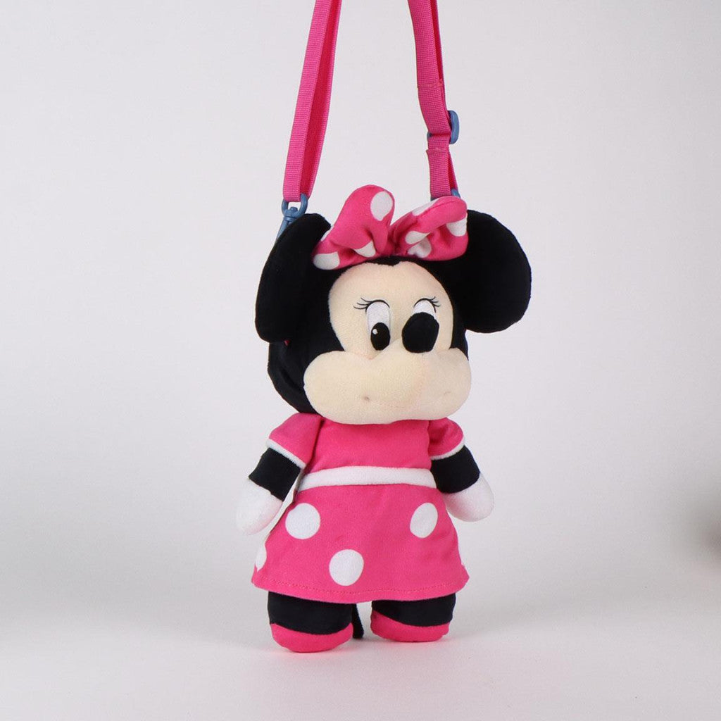 Disney Minnie rozā plīša mugursoma, soma 34 cm