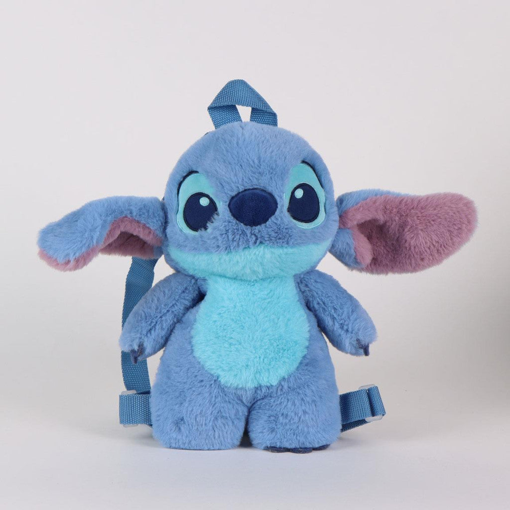 Disney Lilo un Stitch zila citplanētiešu plīša mugursoma, soma 30 cm