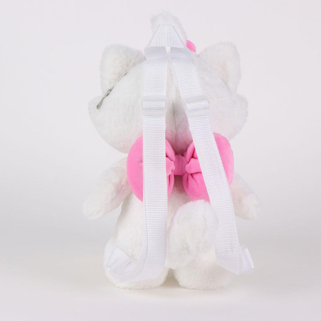 Disney Marie balta plīša mugursoma, soma 30 cm