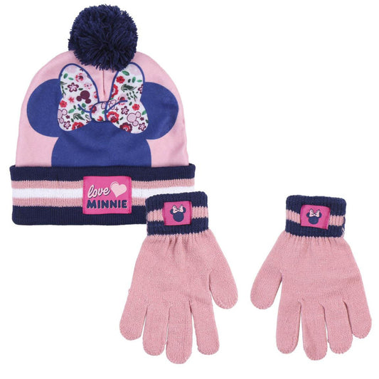 Disney Minnie Bow bērnu cepures un cimdu komplekts