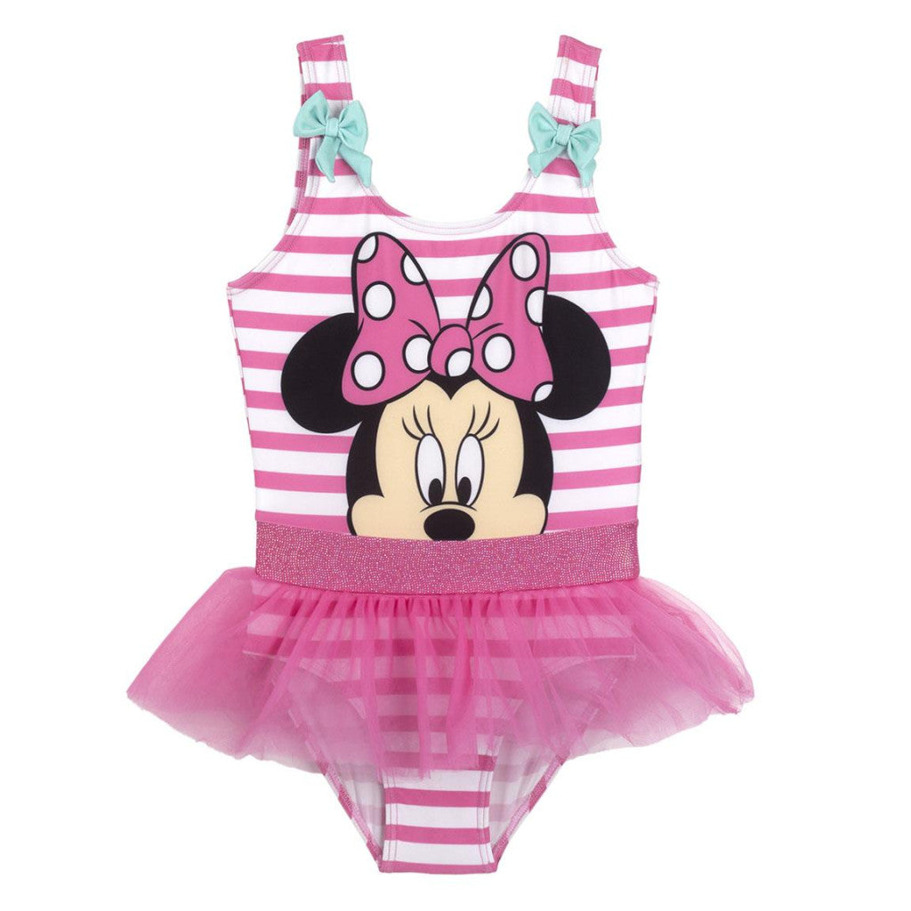 Disney Minnie svītrainais bērnu peldkostīms, peldēšanai, 2-6 gadi