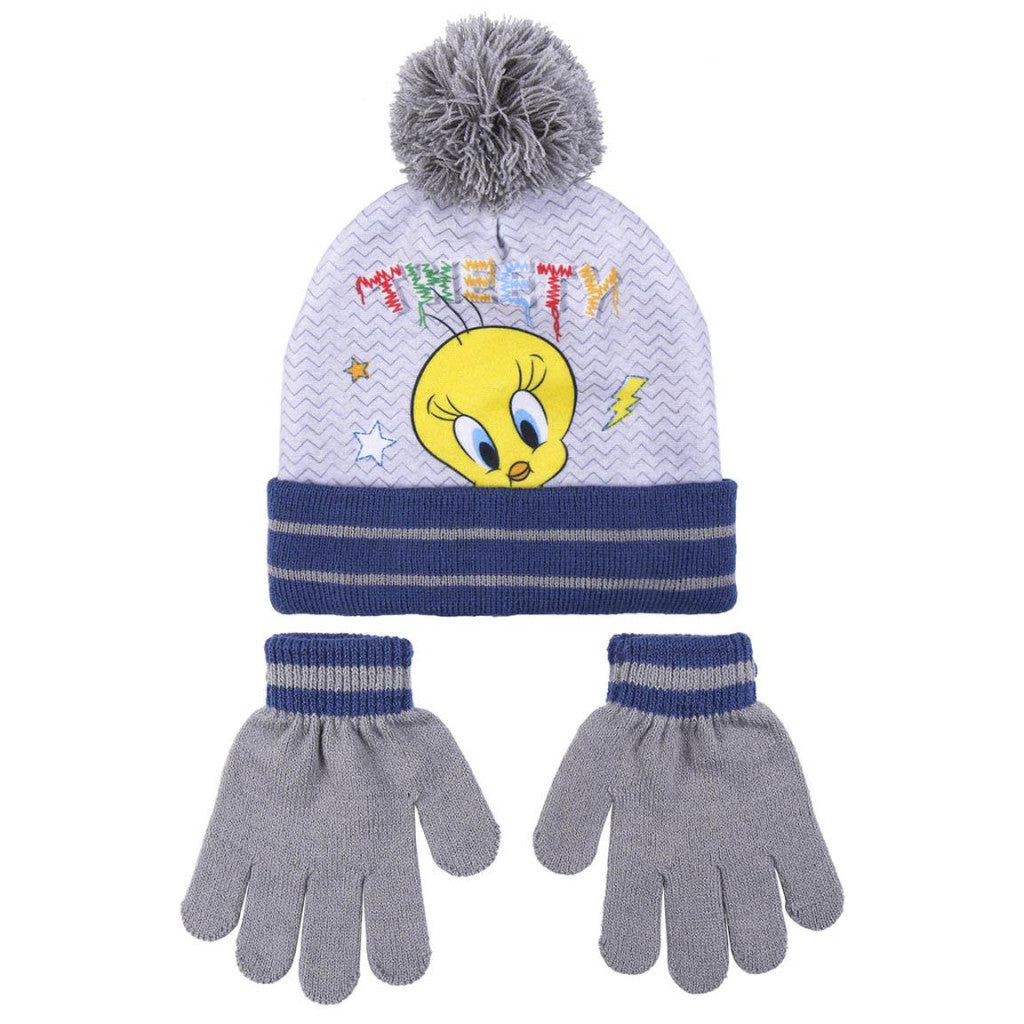 Looney Tunes Tweety bērnu cepures un cimdu komplekts