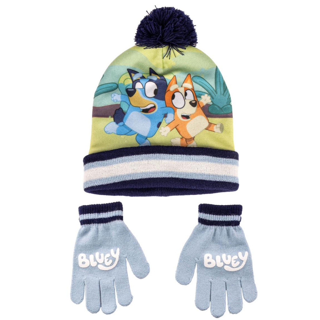 Bluey Bingo bērnu cepures un cimdu komplekts