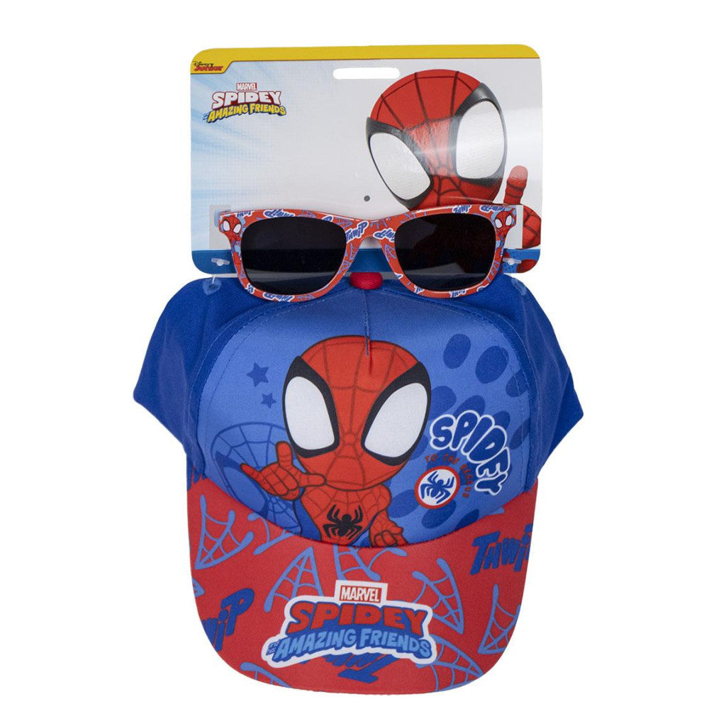 Zirnekļcilvēka un Spidey saulesbriļļu un beisbola cepures komplekts