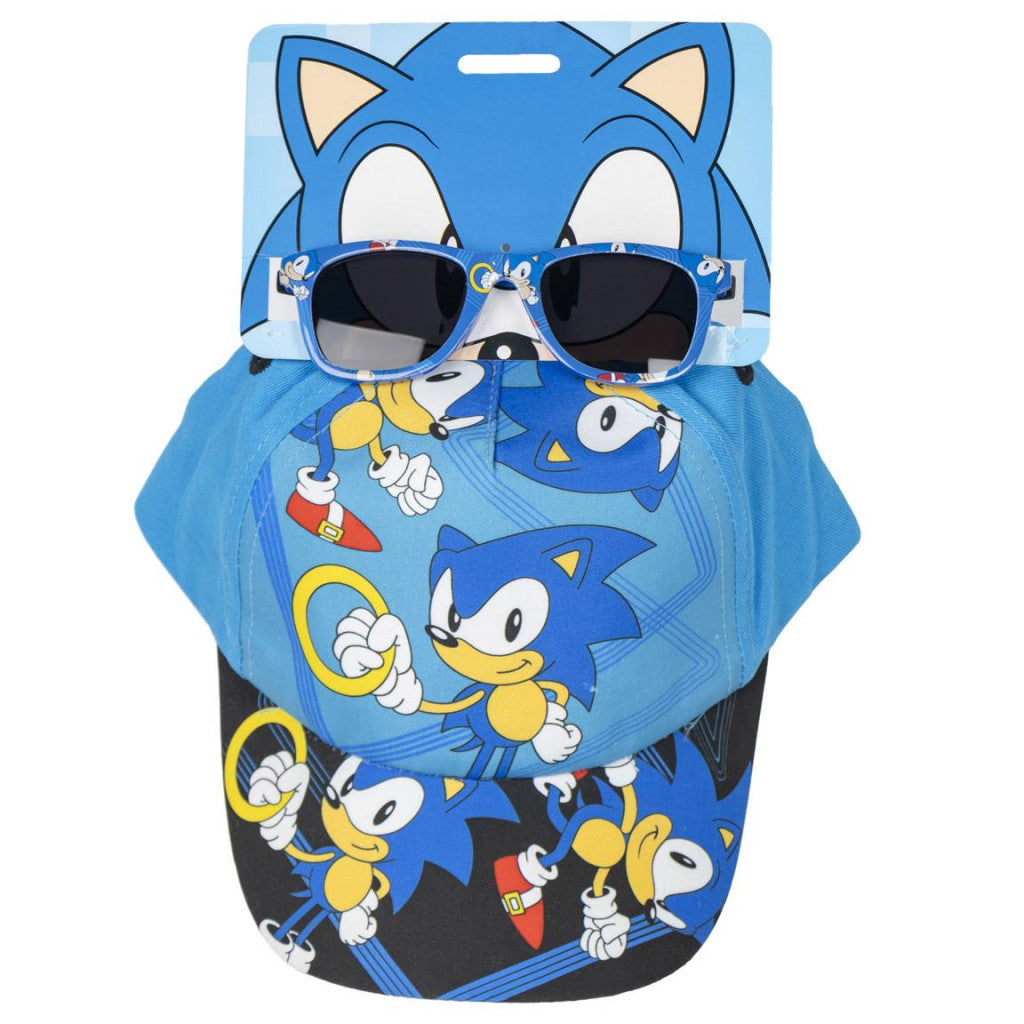 Sonic the Hedgehog Ring saulesbriļļu un beisbola cepures komplekts