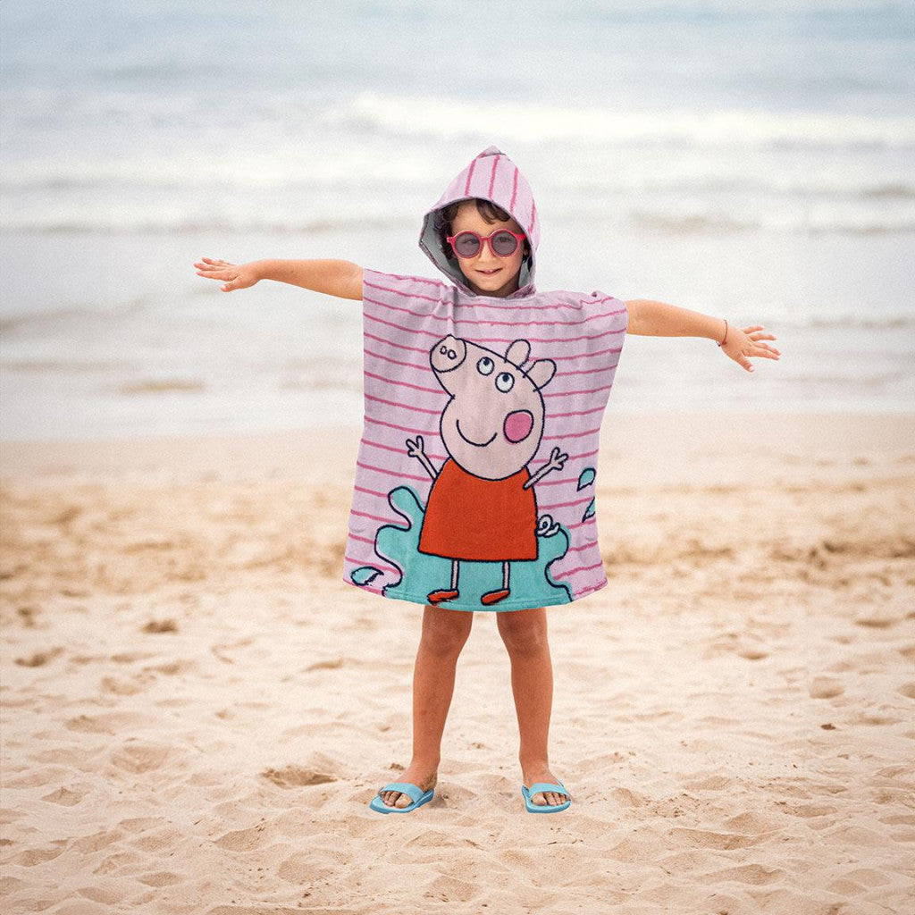 Peppa Pig Sunny Day pludmales dvielis pončo 50 x 115 cm