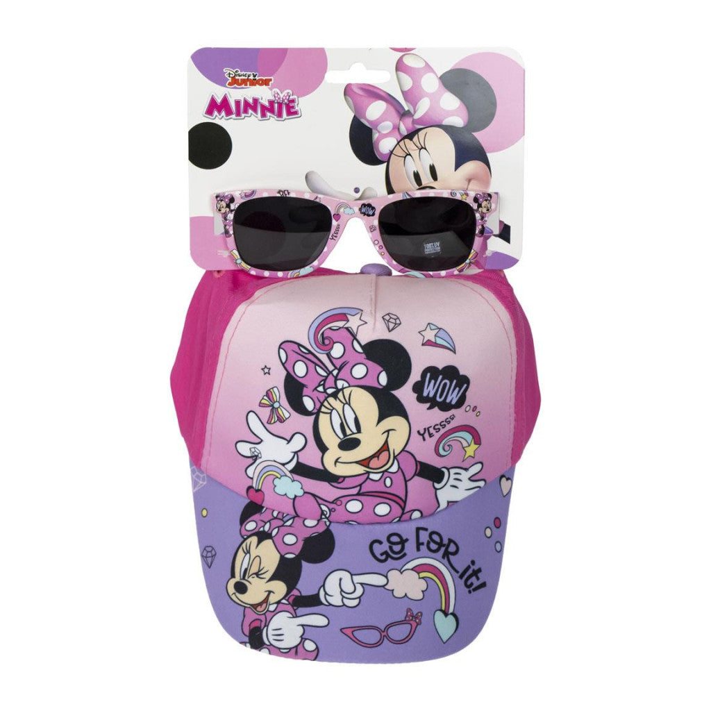 Disney Minnie Go For It saulesbriļļu un beisbola cepures komplekts
