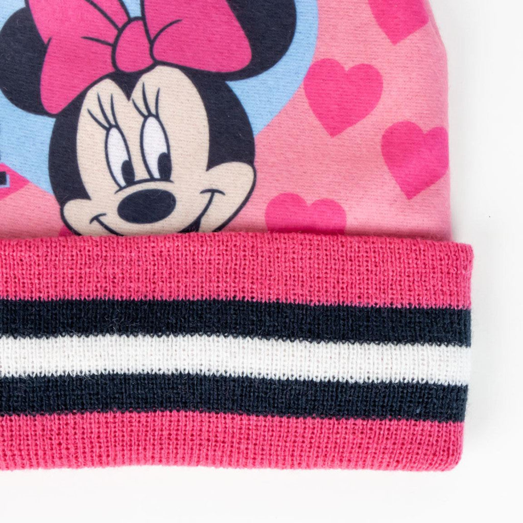 Disney Minnie Heart bērnu cepures un cimdu komplekts