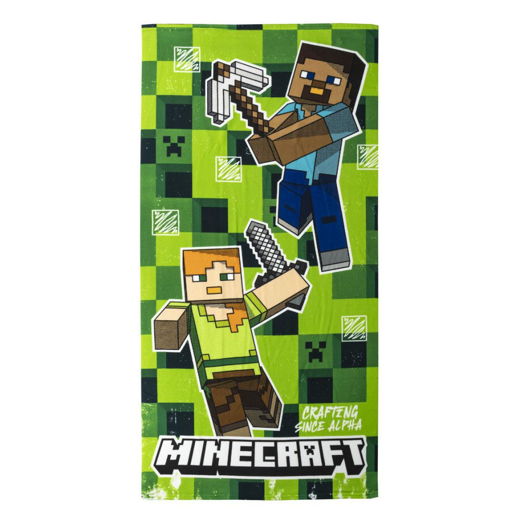 Minecraft Crafting vannas dvielis, pludmales dvielis 70x140cm (ātri žūstošs)