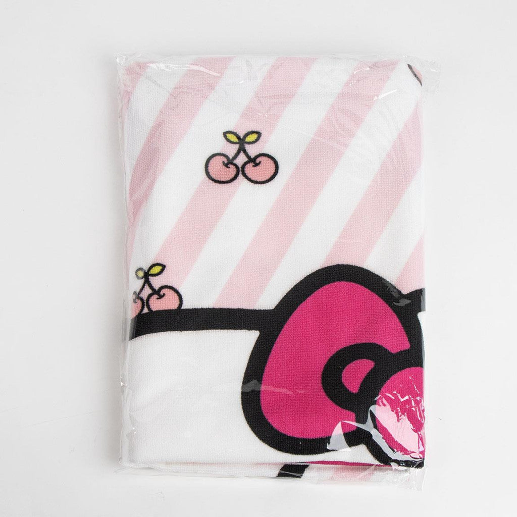 Hello Kitty ķiršu vannas dvielis, pludmales dvielis 70x140cm (ātri žūstošs)