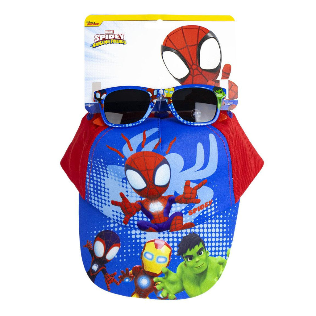 Zirnekļcilvēka un Spidey saulesbriļļu un beisbola cepures komplekts