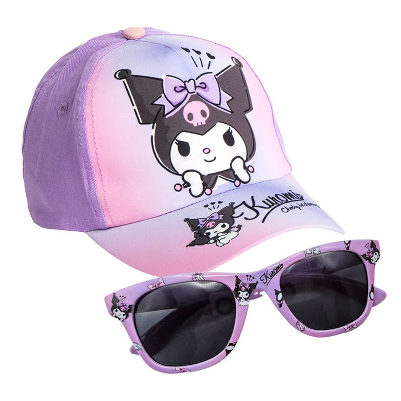 Hello Kitty Kuromi saulesbriļļu un beisbola cepures komplekts