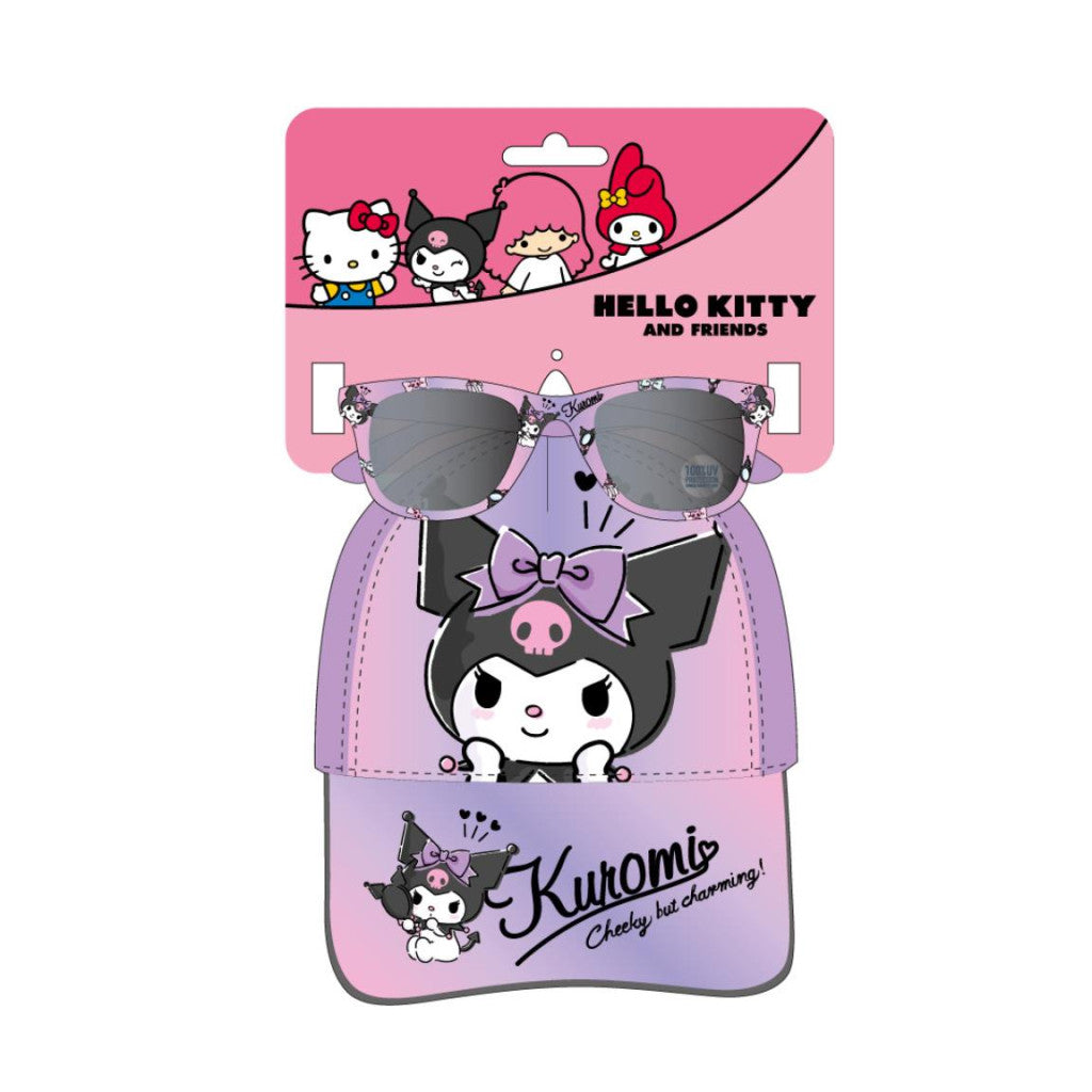 Hello Kitty Kuromi saulesbriļļu un beisbola cepures komplekts