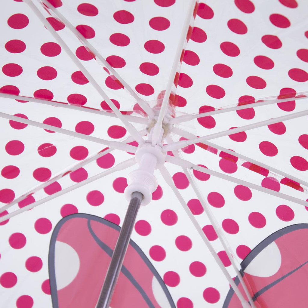 Disney Minnie Dots bērnu caurspīdīgais lietussargs √ò71 cm