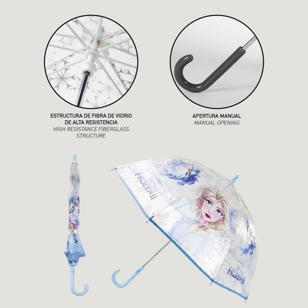 Disney Frozen Ice Queen bērnu caurspīdīgais lietussargs √ò71 cm
