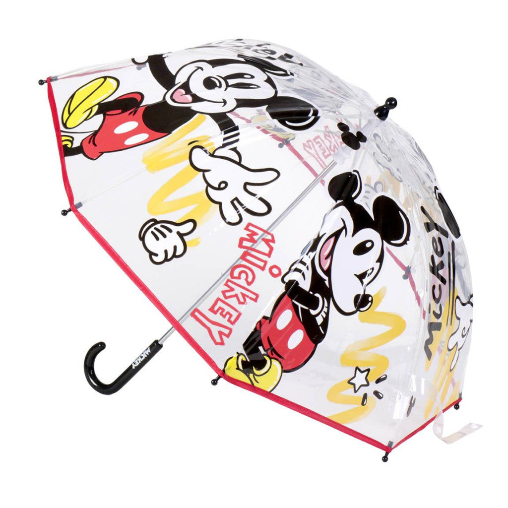 Disney Mickey bērnu caurspīdīgais lietussargs √ò71 cm