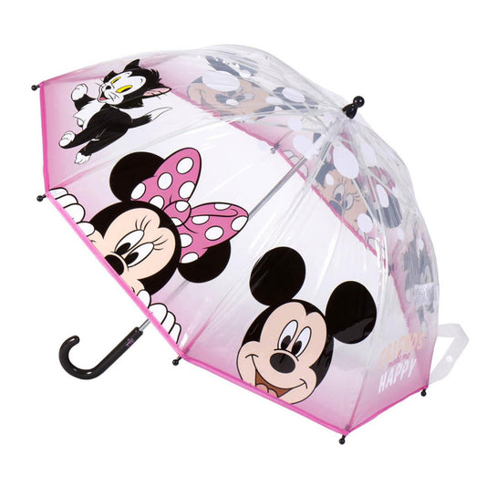 Disney Minnie Make Me Happy bērnu caurspīdīgais lietussargs √ò71 cm