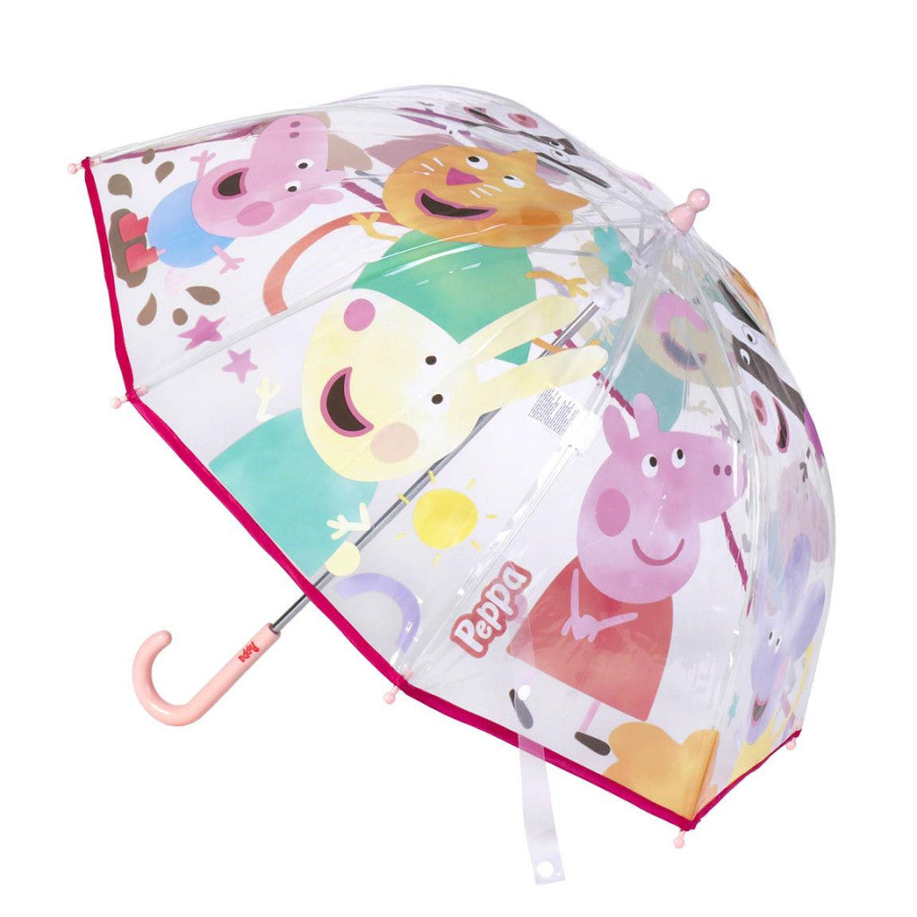 Peppa Pig Buddies bērnu caurspīdīgais lietussargs √ò71 cm