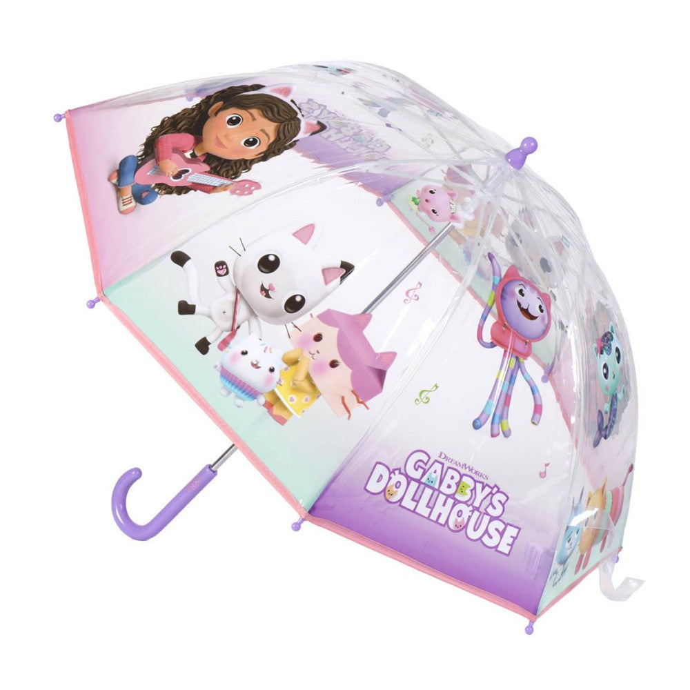 Gabby's Dollhouse bērnu caurspīdīgais lietussargs √ò71 cm