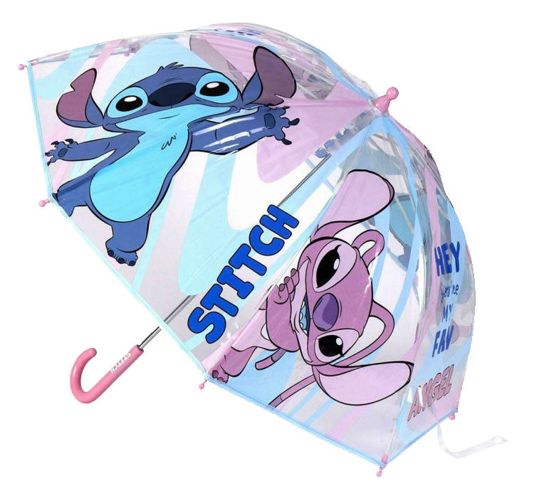 Disney Lilo un Stitch eņģeļa caurspīdīgais bērnu lietussargs √ò71 cm