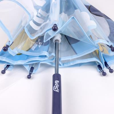 Zils bērnu caurspīdīgs lietussargs √ò71 cm