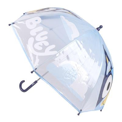 Zils bērnu caurspīdīgs lietussargs √ò71 cm