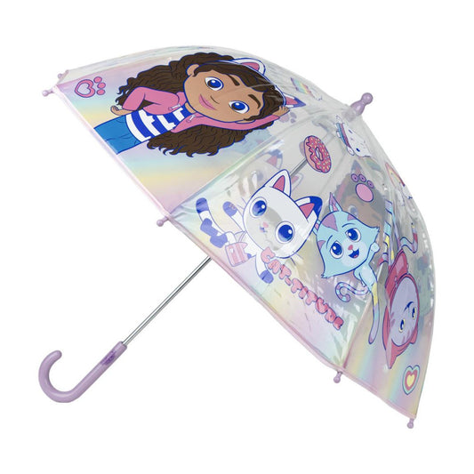 Gabby's Dollhouse bērnu caurspīdīgais lietussargs √ò71 cm