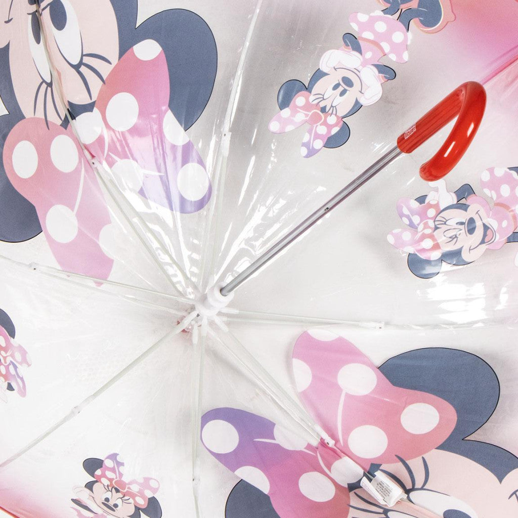 Disney Minnie Jautrs bērnu caurspīdīgs lietussargs √ò71 cm