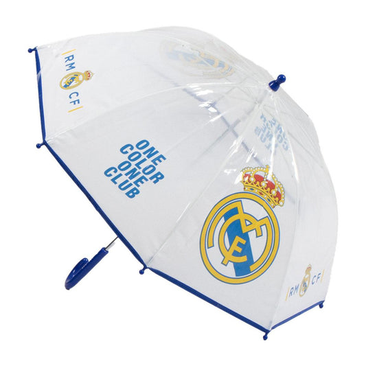 Real Madrid vienkrāsains bērnu caurspīdīgs lietussargs √ò71 cm