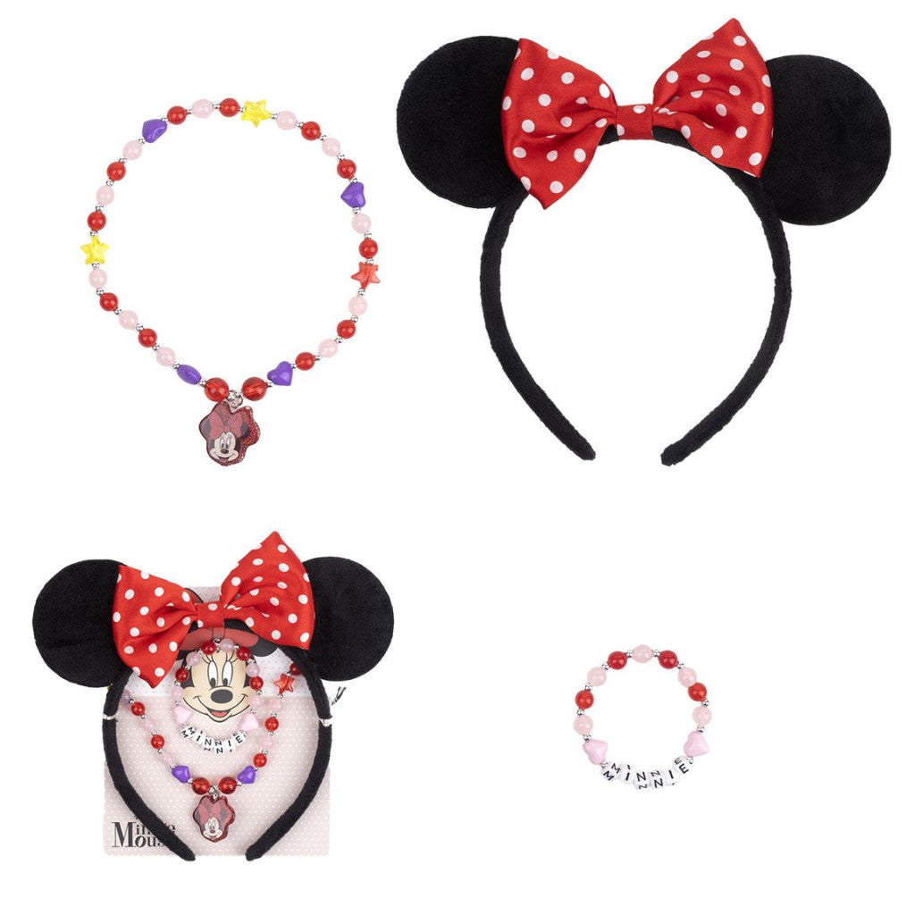 Disney Minnie piekariņu rotaslietu un galvas saites komplekts